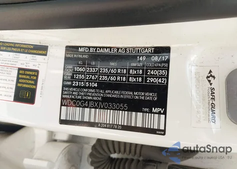 2018 Mercedes-Benz Glc 300 from USA, damaged, VIN WDC0G4JBXJV033055